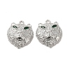 Brass Micro Pave Green Cubic Zirconia Pendants KK-G481-08P-1