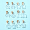 12Pcs 6 Styles Glass Bottle for Bead Containers BOTT-FS0001-05-6