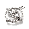 Brass Micro Pave Cubic Zirconia Pendants KK-Q048-23P-2