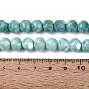 Ombre Effect Dyed Electroplate Opaque Glass Beads Strands EGLA-Q130-01A-08-5