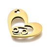 201 Stainless Steel Pendants STAS-A116-01G-04-2