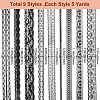 Gorgecraft 9 Styles Polyester Lace Trim OCOR-GF0002-56-2