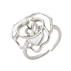 Flower Brass Shell Cuff Ring Settings KK-K297-01P-1