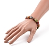 Ethnic Style Colorful Handmade Porcelain Beaded Stretch Bracelet for Women BJEW-JB09089-02-3