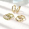 Brass Micro Pave Cubic Zirconia Hoop Earrings EJEW-P322-02G-1