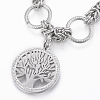 304 Stainless Steel Charm Bracelets BJEW-A109-08P-2