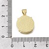 Religion Brass & Clear Cubic Zirconia & Acrylic Pendants KK-G602-05B-04-3