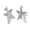 Non-Tarnish 304 Stainless Steel Stud Earrings for Women EJEW-U004-04P-2