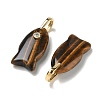 Natural Tiger Eye Pendants G-A297-01G-21-2