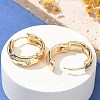 Brass Micro Pave Cubic Zirconia Hoop Earrings EJEW-H152-01A-G-3