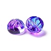 Transparent Spray Painted Glass Beads GLAA-I050-09C-3