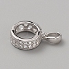 Rhodium Plated 925 Sterling Silver Enhancer Shortener Bails STER-WH0017-16P-2