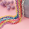 11 Colors Acrylic Opaque Cable Chains PACR-CJ0001-12-5