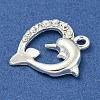 Alloy Micro Pave Clear Cubic Zirconia Pendants FIND-Z061-04S-02-2