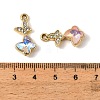 UV Plating Alloy Glass Pendants FIND-K032-39G-3