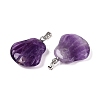 Natural Amethyst Pendants G-T138-208H-2