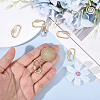6Pcs Brass Micro Pave Clear Cubic Zirconia Screw Carabiner Lock Charms KK-HY0004-30-2