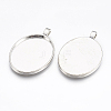 Alloy Pendant Cabochon Settings LS-PALLOY-2422-P-FF-2