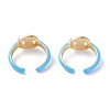 Brass Enamel Cuff Rings RJEW-A002-12G-3