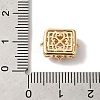 Brass with Clear Cubic Zirconia Beads KK-G503-07G-3