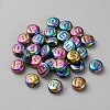 Electroplated Glass Beads GLAA-WH0038-29E-1