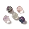 Natural Fluorite Carved Flower Beads G-O156-B-21-1