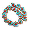 Handmade Heart Lampwork Beads Strands LAMP-P069-04A-01-1