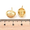Oval Brass Micro Pave Cubic Zirconia Stud Earrings EJEW-Z164-17G-01-4