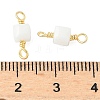 Glass Faceted Cube Connector Charms KK-C097-10G-04-3
