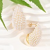 Teardrop Brass Stud Earrings KK-U058-67G-2