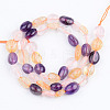 Natural Citrine & Rose Quartz & Amethyst Beads Strands X-G-S359-143-2