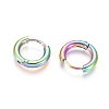 Ion Plating(IP) 304 Stainless Steel Huggie Hoop Earrings EJEW-F111B-13mm-Y-2