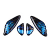 Transparent Resin Wing Earrings Pendants FIND-TAC0006-59B-1