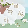 Rabbit Theme Dangle Earring DIY Making Kit DIY-SC0017-56-5