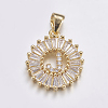 Long-Lasting Plated & Rack Plating Brass Micro Pave Cubic Zirconia Letter Pendants ZIRC-A007-03J-G-1