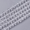 Natural Quartz Crystal Beads Strands G-F596-44-3mm-1