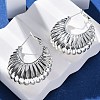 304 Stainless Steel Moon Hoop Earrings for Women EJEW-A125-29S-1