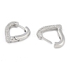 Brass Pave Clear Cubic Zirconia Hoop Earrings for Women EJEW-S225-11P-02-2