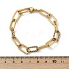 Ion Plating(IP) 304 Stainless Steel Paperclip Chain Bracelets BJEW-F412-02G-6