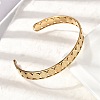 201 Stainless Steel Open Cuff Bangles for Women BJEW-Z162-01G-3