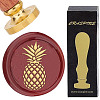 Brass Wax Seal Stamps with Wood Handle AJEW-WH0412-0225-1