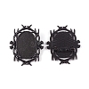 Zinc Alloy Brooch Findings PALLOY-WH0066-23B-2