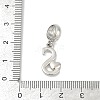 Brass European Dangle Charms KK-Z097-01S-GP-3