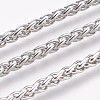 304 Stainless Steel Wheat Chain Bracelets BJEW-P235-14P-2