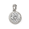 925 Sterling Silver Pave Cubic Zirconia Pendants STER-B009-01A-04-1