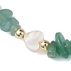 Gemstone Chip Braided Bead Bracelets BJEW-JB10833-4