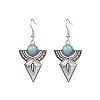 Alloy with Synthetic Turquoise Pendant Necklaces & Dangle Earrings Sets FS-WG5ED6E-01-4