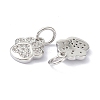 Brass Micro Pave Cubic Zirconia Charms LS-ZIRC-C022-22P-2