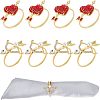 Fingerinspire Arrow & Heart Alloy Napkin Rings AJEW-FG0001-69-1