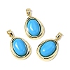 Synthetic Turquoise Pendants KK-L267-01G-01-1